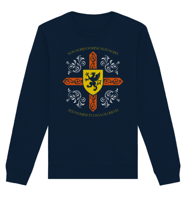 Non nobis, Domine - Templar Motto - Organic Basic Unisex Sweatshirt - Image 5
