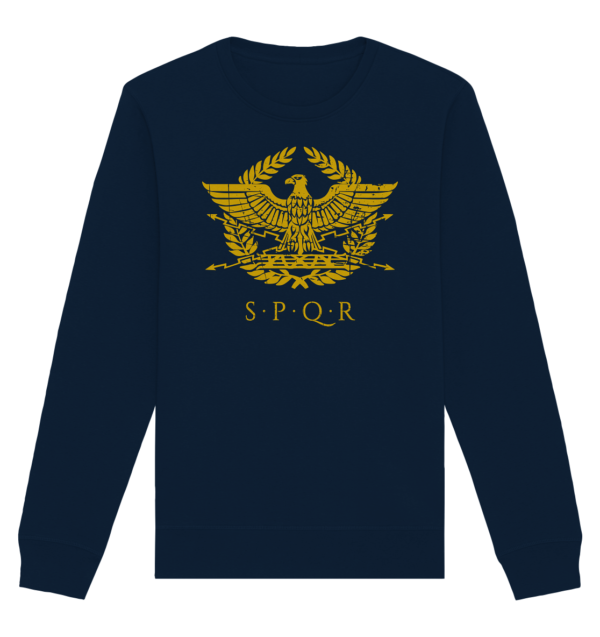 SPQR – Roman Eagle - Organic Basic Unisex Sweatshirt - Image 5