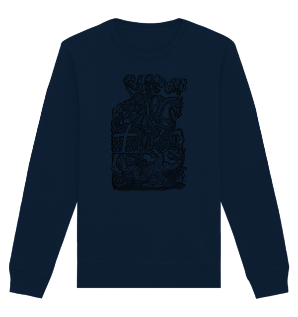 St. George Defeats the Dragon - Organic Basic Unisex Sweatshirt - Image 4