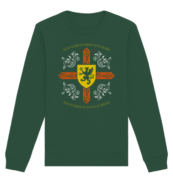 Non nobis, Domine - Templar Motto - Organic Basic Unisex Sweatshirt - Image 3