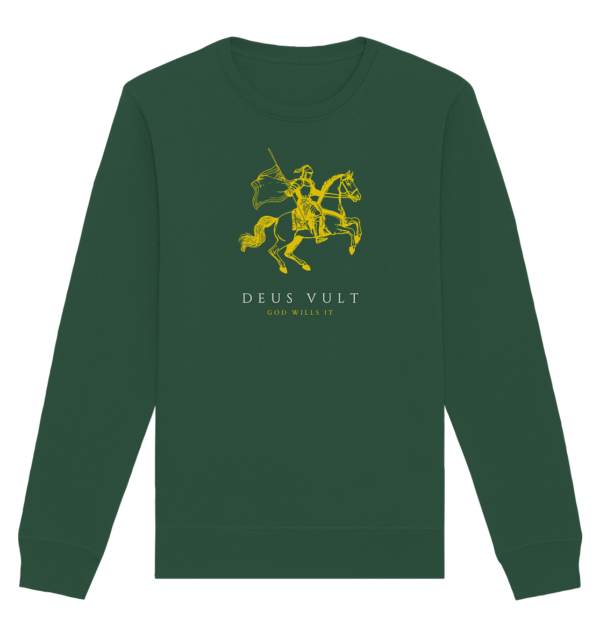 Deus Vult - God Wills It - Organic Basic Unisex Sweatshirt - Image 3