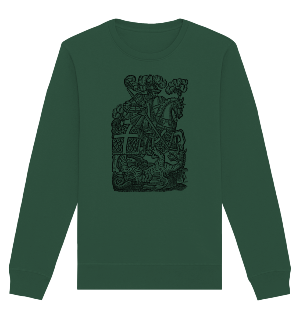 St. George Defeats the Dragon - Organic Basic Unisex Sweatshirt - Image 2