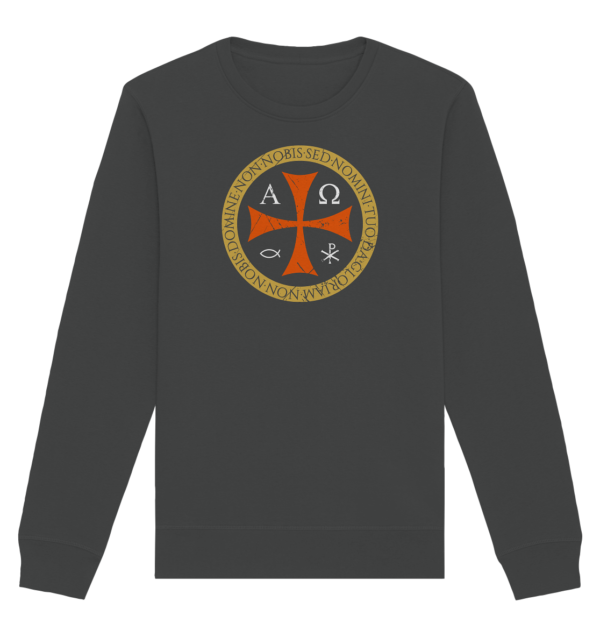 Non Nobis, Domine – Templar Cross - Organic Basic Unisex Sweatshirt