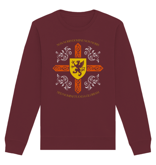 Non nobis, Domine - Templar Motto - Organic Basic Unisex Sweatshirt - Image 4