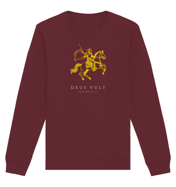 Deus Vult - God Wills It - Organic Basic Unisex Sweatshirt - Image 4