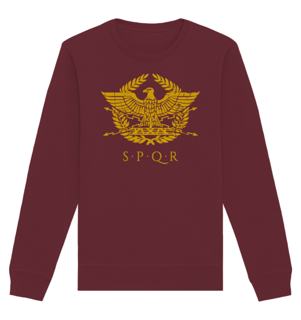 SPQR – Roman Eagle - Organic Basic Unisex Sweatshirt - Image 2