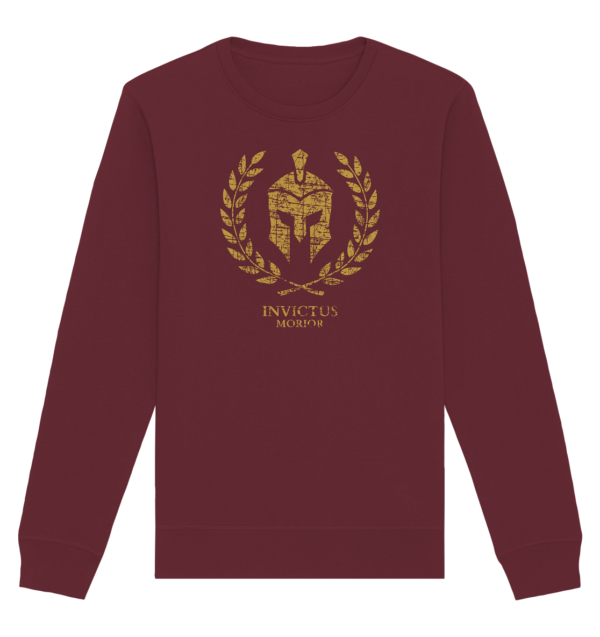 Invictus Morior – I Die Unvanquished - Organic Basic Unisex Sweatshirt - Image 4