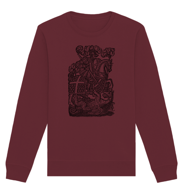 St. George Defeats the Dragon - Organic Basic Unisex Sweatshirt - Image 3