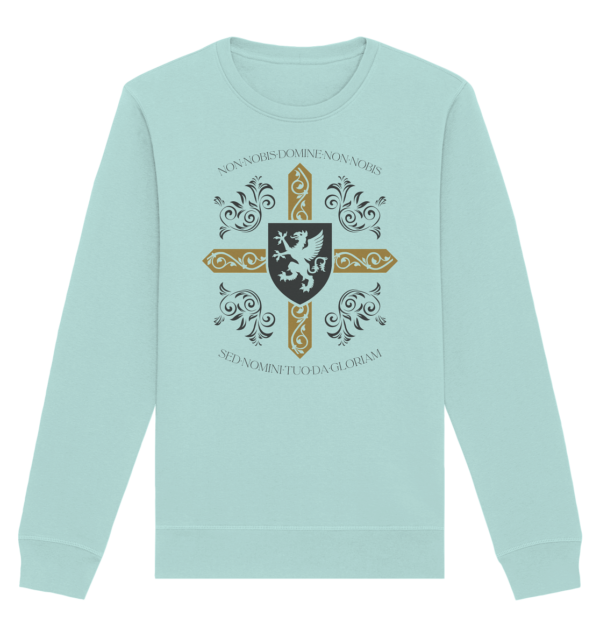 Non nobis, Domine - Templar Maxim - Organic Basic Unisex Sweatshirt - Image 2