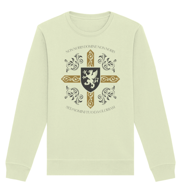 Non nobis, Domine - Templar Maxim - Organic Basic Unisex Sweatshirt - Image 5