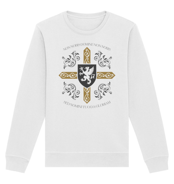Non nobis, Domine - Templar Maxim - Organic Basic Unisex Sweatshirt - Image 6