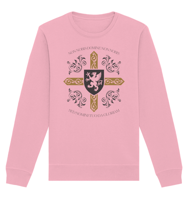Non nobis, Domine - Templar Maxim - Organic Basic Unisex Sweatshirt - Image 3