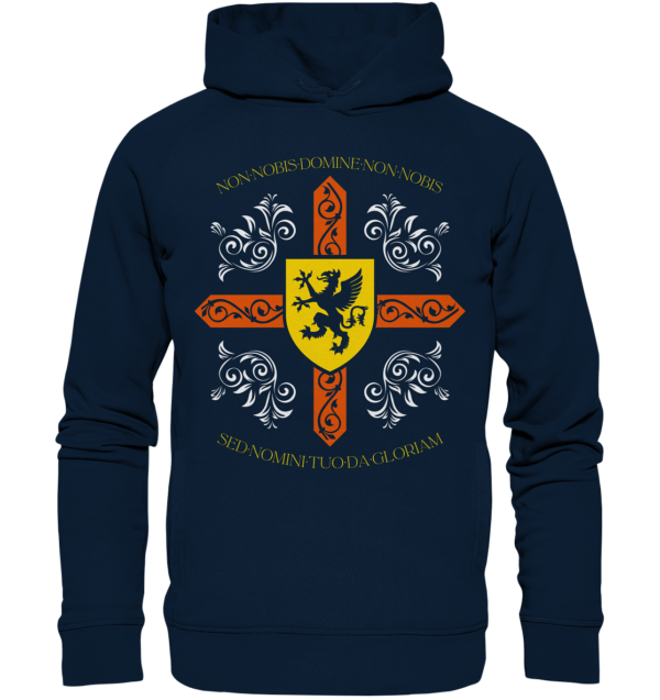 Non nobis, Domine - Templar Motto - Organic Fashion Hoodie - Image 3