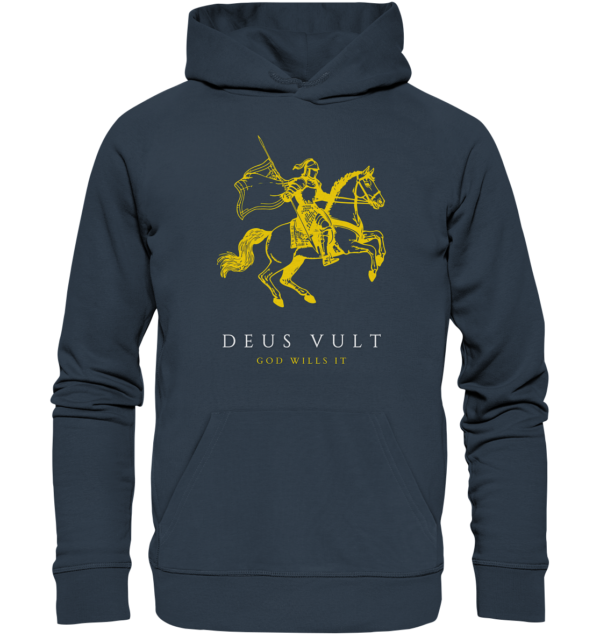 Deus Vult - God Wills It - Organic Hoodie - Image 5