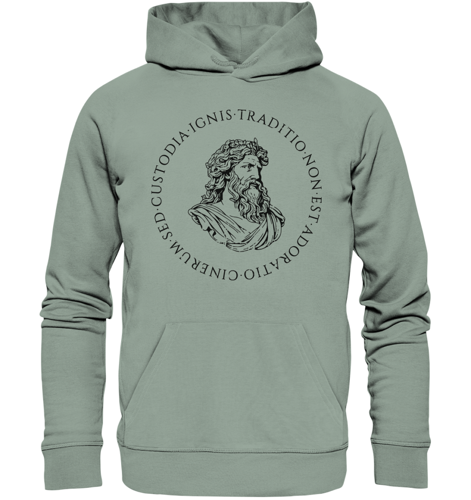 Tradition Is Not The Adoration of Ashes – Jupiter – Black - Organic Hoodie