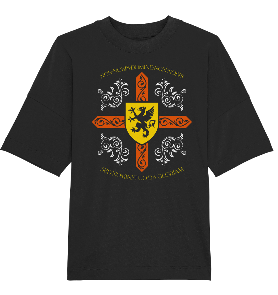 Non nobis, Domine - Templar Motto - Organic Oversize Shirt