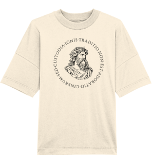 Tradition Is Not The Adoration of Ashes – Jupiter – Black - Organic Oversize Shirt