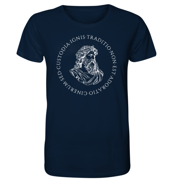 Tradition Is Not The Adoration of Ashes - Jupiter Bust - White  - Organic Shirt - Image 4