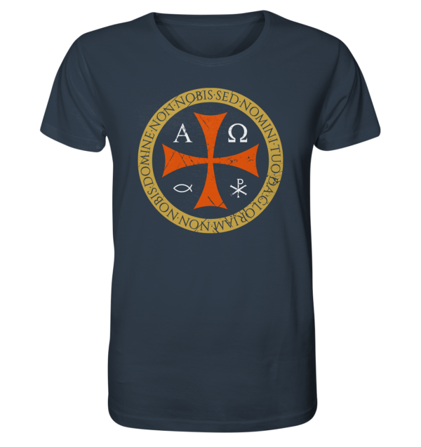 Non Nobis, Domine – Templar Cross - Organic Shirt - Image 6
