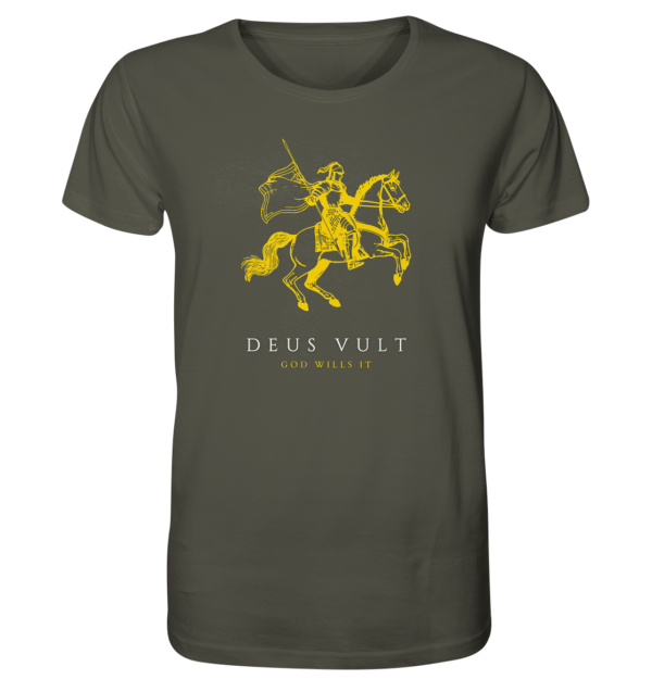 Deus Vult - God Wills It - Organic Shirt - Image 7
