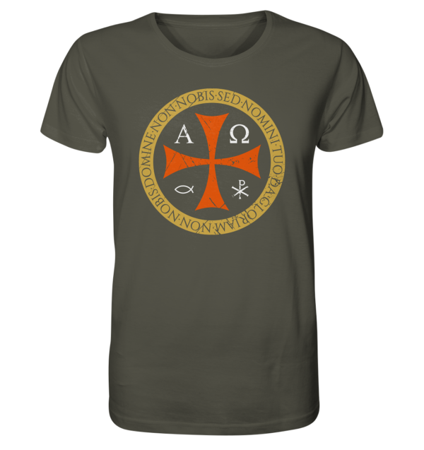 Non Nobis, Domine – Templar Cross - Organic Shirt - Image 7