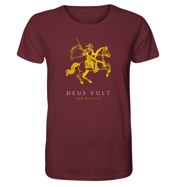 Deus Vult - God Wills It - Organic Shirt - Image 3