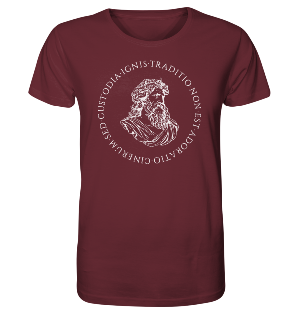 Tradition Is Not The Adoration of Ashes - Jupiter Bust - White  - Organic Shirt - Image 3