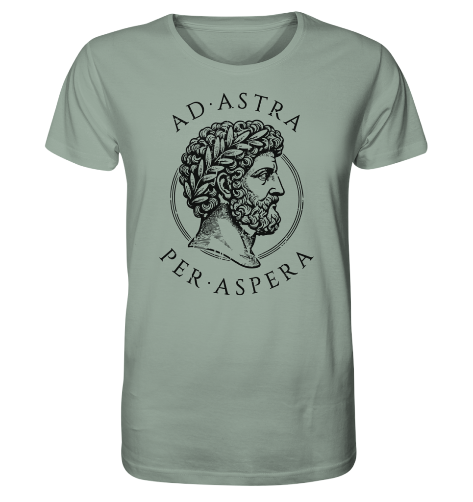 Ad Astra Per Aspera – Marcus Aurelius – Black - Organic Shirt