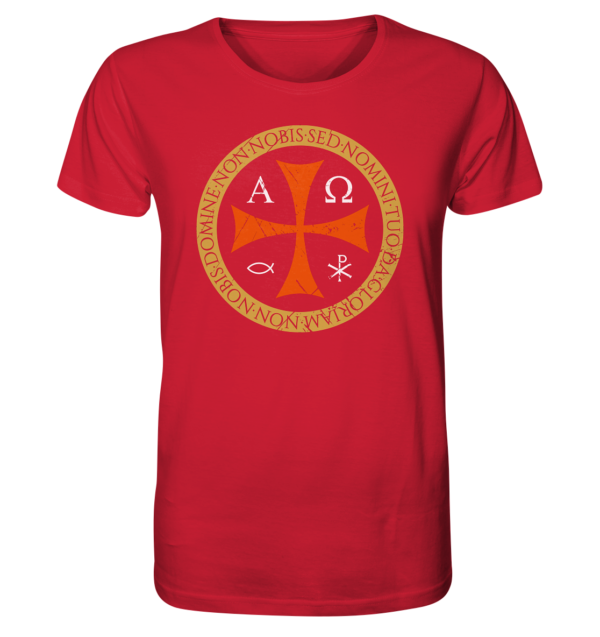 Non Nobis, Domine – Templar Cross - Organic Shirt - Image 8