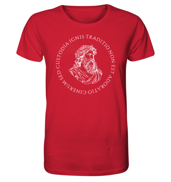 Tradition Is Not The Adoration of Ashes - Jupiter Bust - White  - Organic Shirt - Image 8