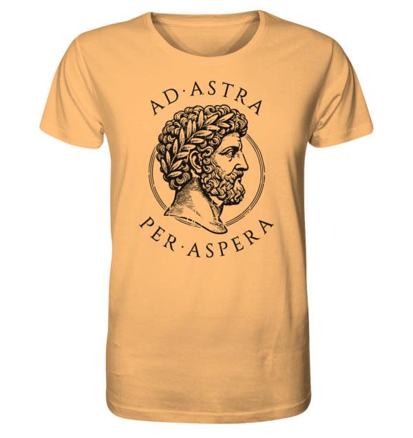 Ad Astra Per Aspera – Marcus Aurelius – Black - Organic Shirt - Image 9