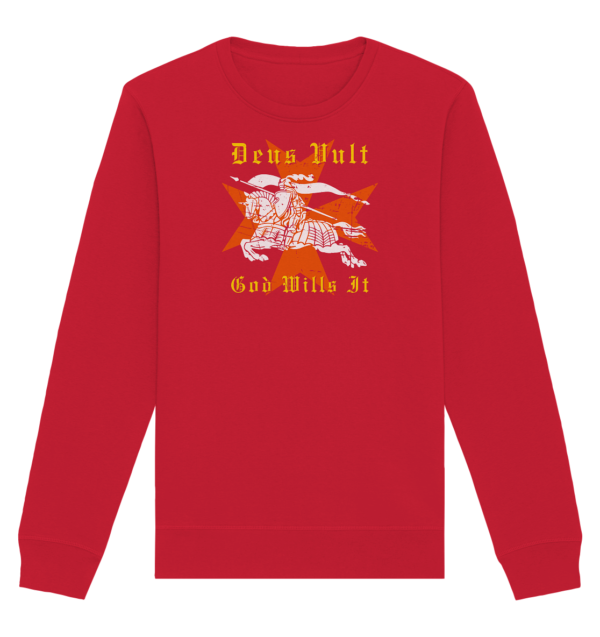 Deus Vult - Maltese Cross - Organic Basic Unisex Sweatshirt - Image 7