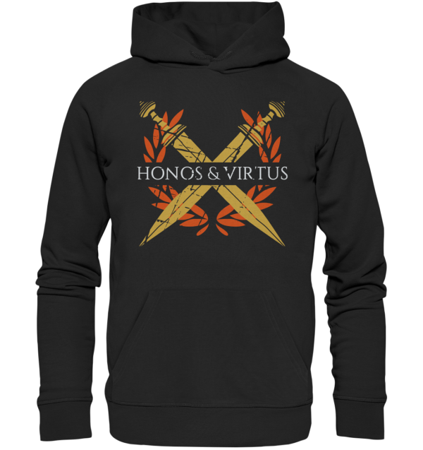 Honos & Virtus - Twin Roman Swords - Gladius - Organic Hoodie