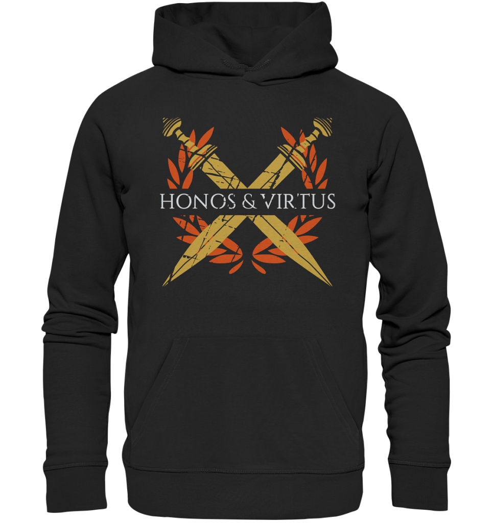 Honos & Virtus - Twin Roman Swords - Gladius - Organic Hoodie