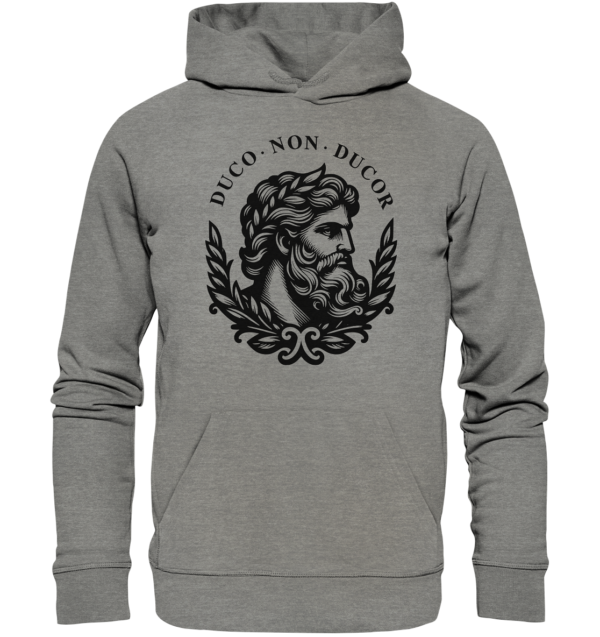 Roman God - I Lead, I Am Not Led - Black - Organic Hoodie - Image 5