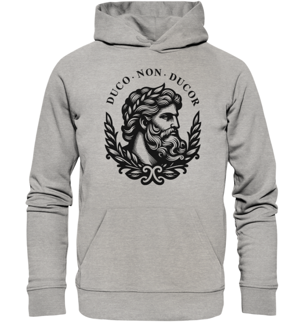 Roman God - I Lead, I Am Not Led - Black - Organic Hoodie - Image 4