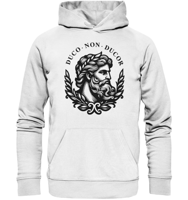 Roman God - I Lead, I Am Not Led - Black - Organic Hoodie - Image 7