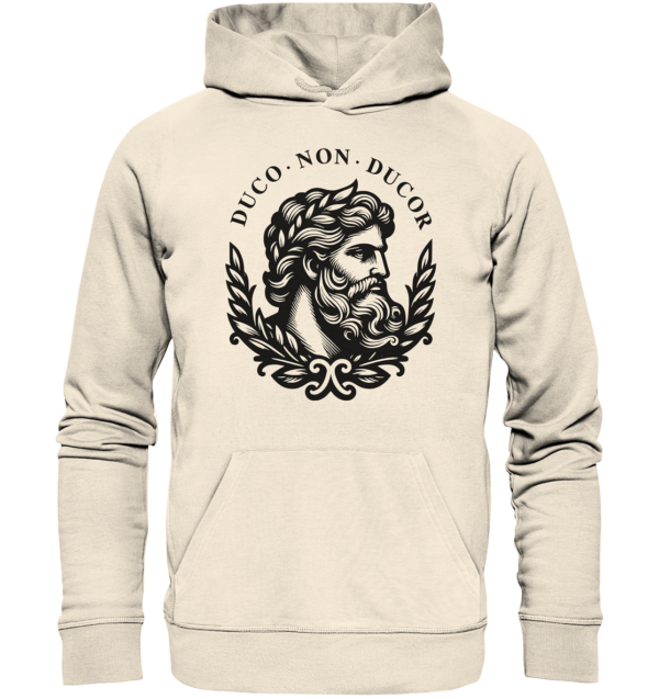 Roman God - I Lead, I Am Not Led - Black - Organic Hoodie - Image 6