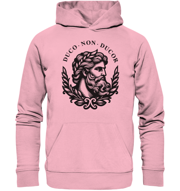 Roman God - I Lead, I Am Not Led - Black - Organic Hoodie - Image 2