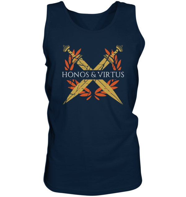 Honos & Virtus - Twin Roman Swords - Gladius - Tank-Top - Image 3