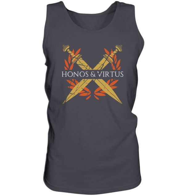 Honos & Virtus - Twin Roman Swords - Gladius - Tank-Top - Image 2