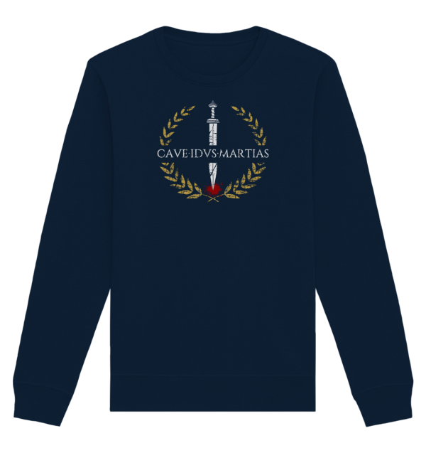 Cave Idus Martias – Beware the Ides of March - Organic Basic Unisex Sweatshirt - Image 5