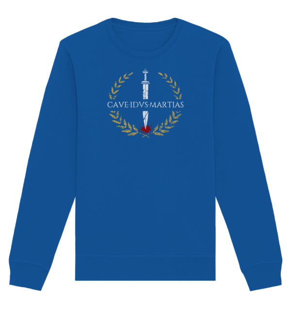 Cave Idus Martias – Beware the Ides of March - Organic Basic Unisex Sweatshirt - Image 8