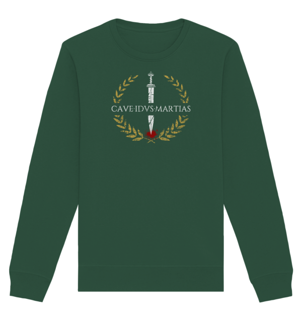 Cave Idus Martias – Beware the Ides of March - Organic Basic Unisex Sweatshirt - Image 3