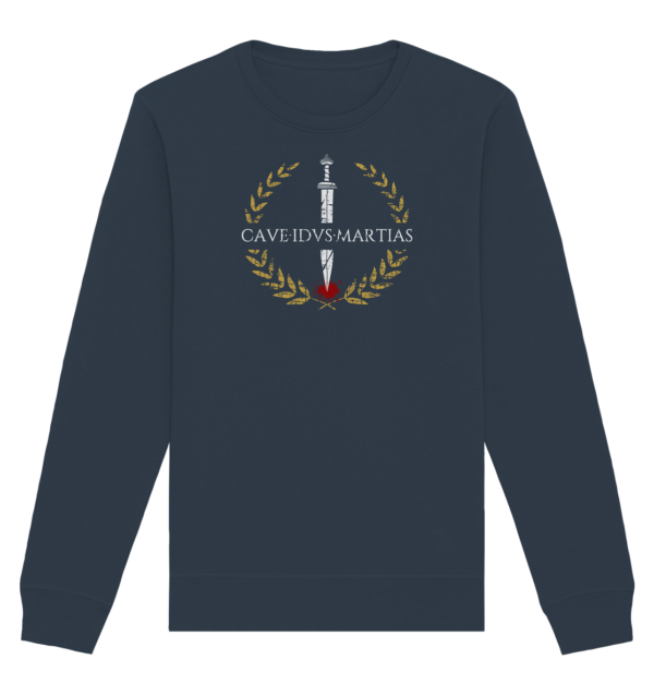 Cave Idus Martias – Beware the Ides of March - Organic Basic Unisex Sweatshirt - Image 6