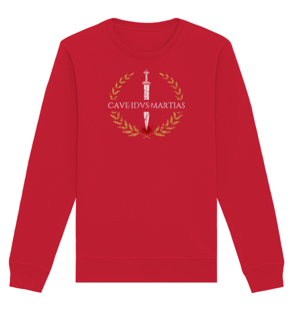 Cave Idus Martias – Beware the Ides of March - Organic Basic Unisex Sweatshirt - Image 7