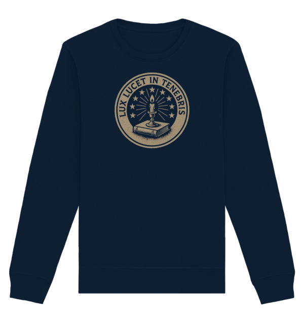 Lux Lucet In Tenebris - The Light Shines In The Darkness - Organic Basic Unisex Sweatshirt - Image 5