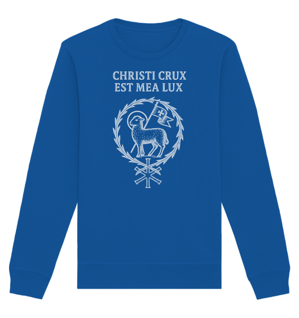 Christi Crux Est Mea Lux - The Cross of Christ is My Light - Organic Basic Unisex Sweatshirt - Image 8