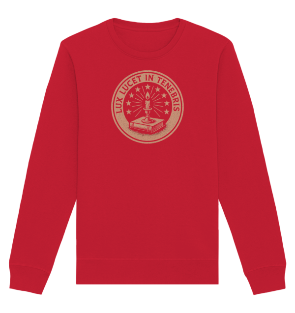 Lux Lucet In Tenebris - The Light Shines In The Darkness - Organic Basic Unisex Sweatshirt - Image 8