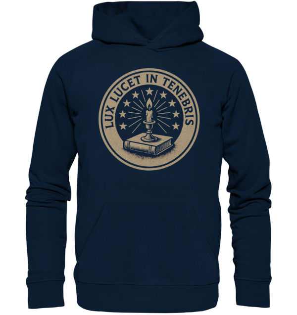 Lux Lucet In Tenebris - The Light Shines In The Darkness - Organic Hoodie - Image 4